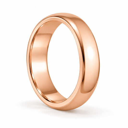 5mm Men's Wedding Band 14k rose gold