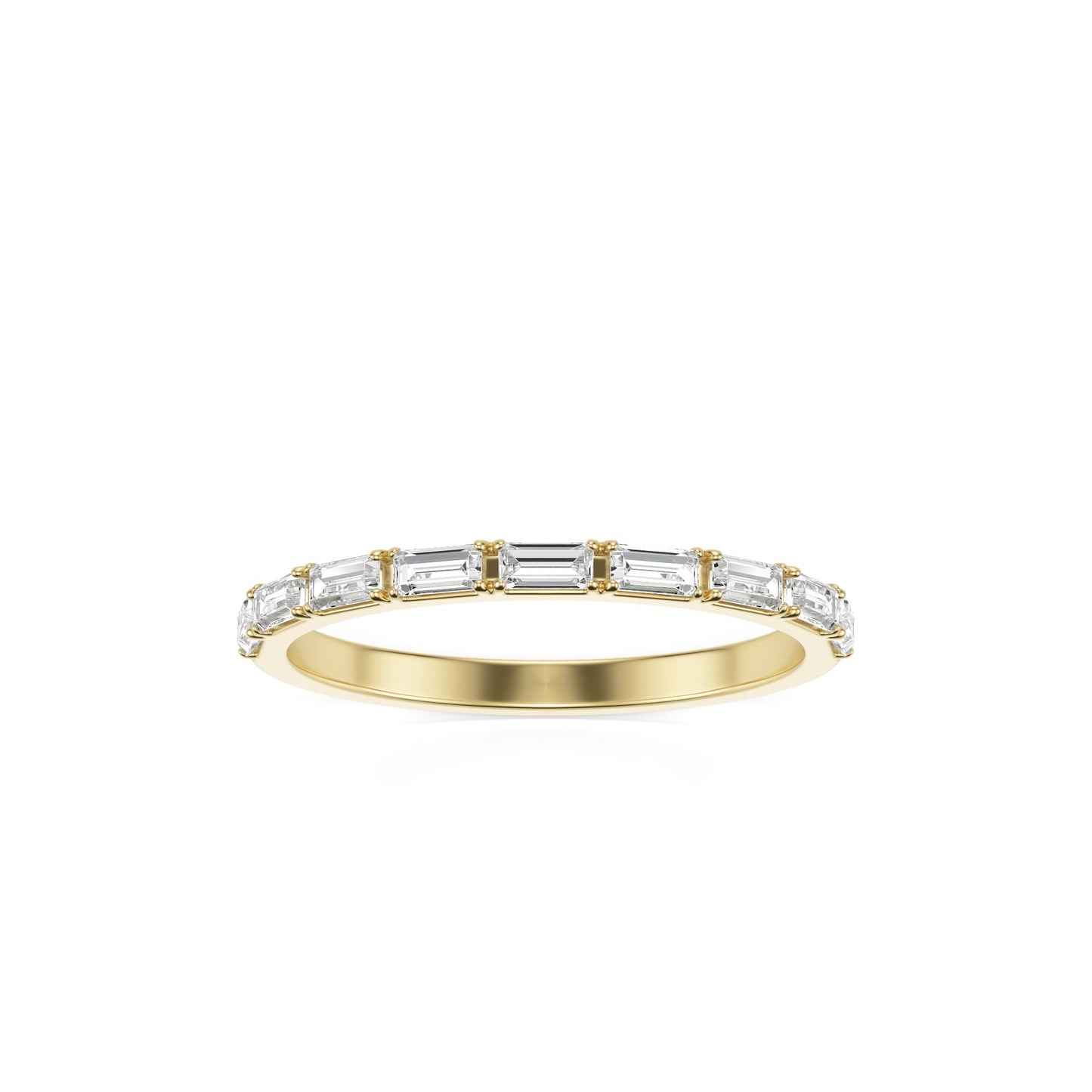 Baguette Wedding Band 14K Yellow Gold
