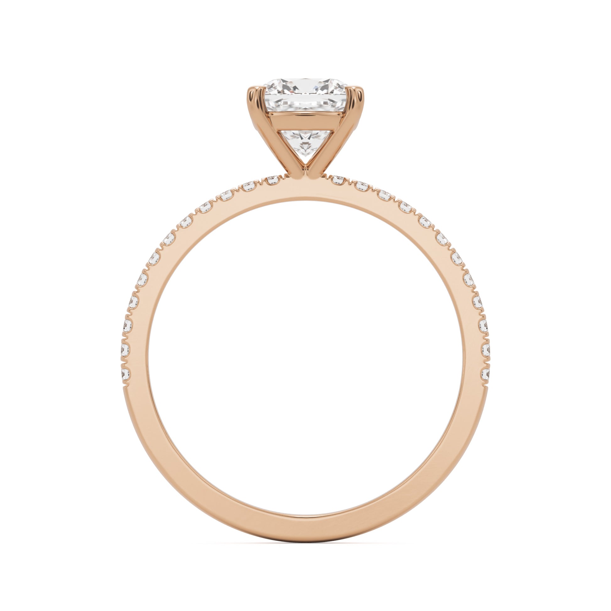 Cushion Pavé 14K Rose Gold
