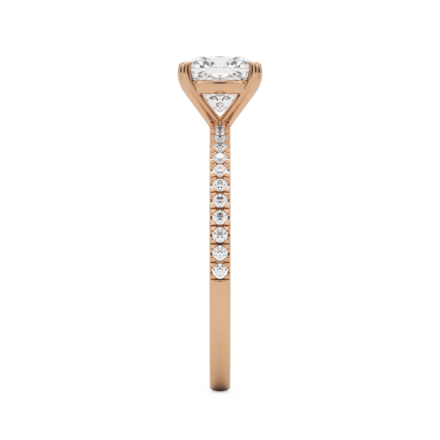 Cushion Pavé 14K Rose Gold