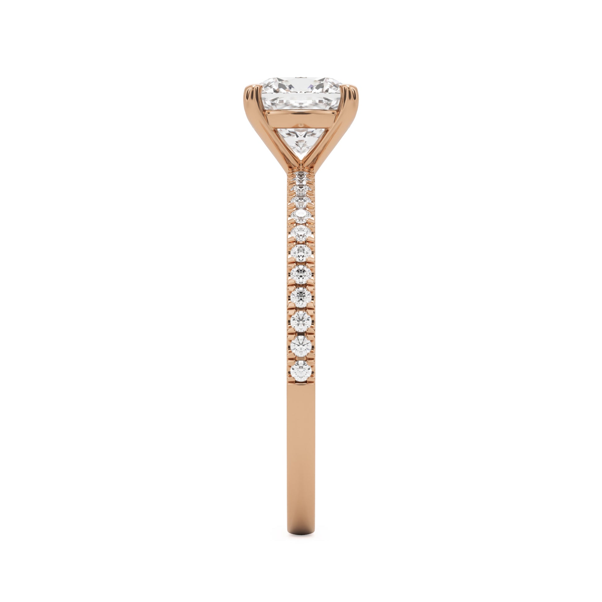 Cushion Pavé 14K Rose Gold