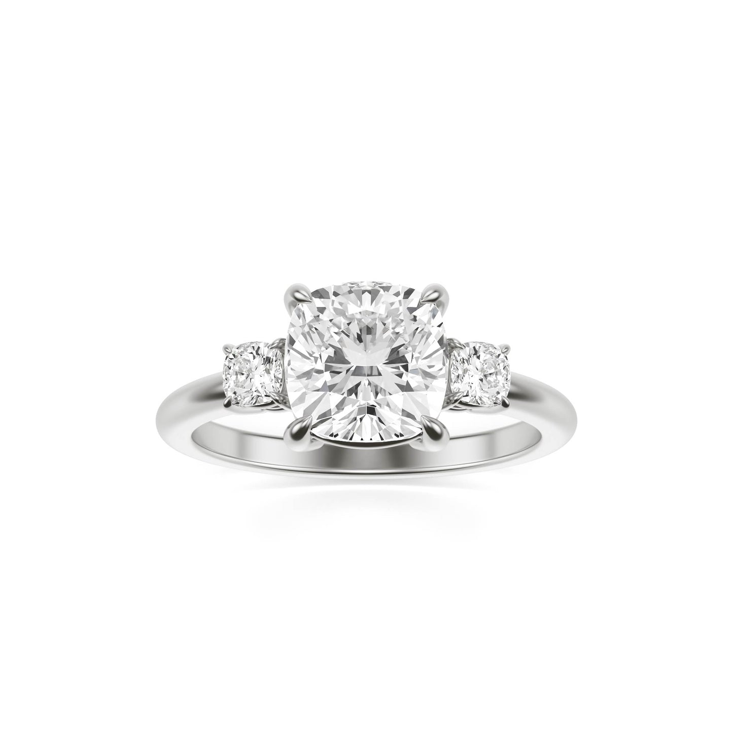 Diamond Cushion Trio Platinum