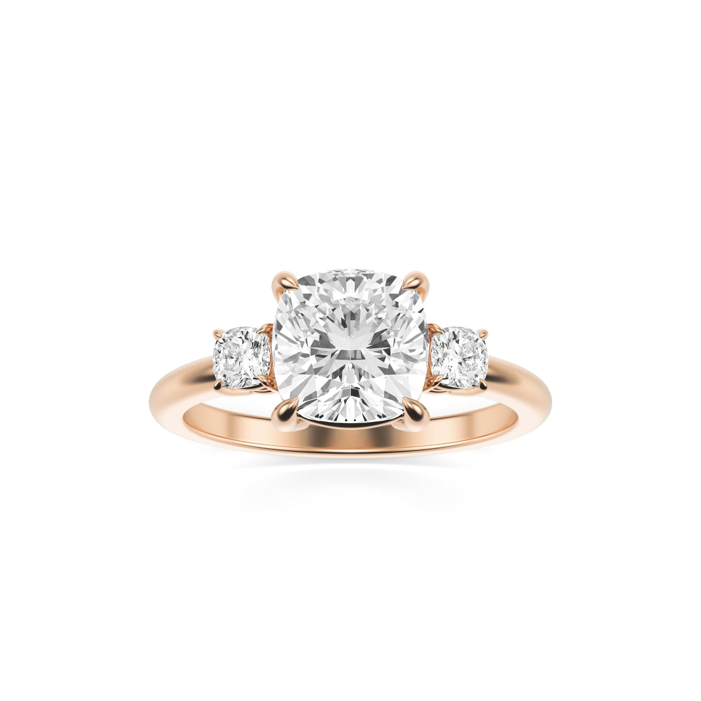 Diamond Cushion Trio 14K Rose Gold
