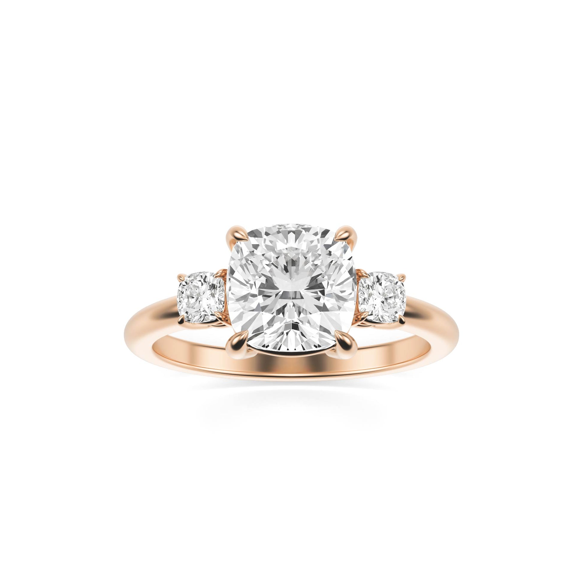 Diamond Cushion Trio 14K Rose Gold