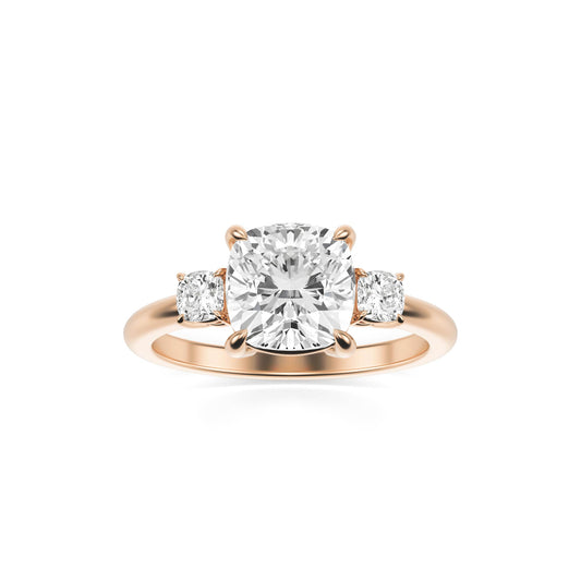 Diamond Cushion Trio 14K Rose Gold