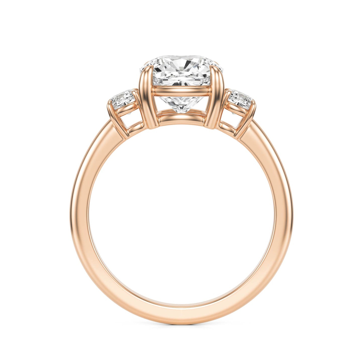 Diamond Cushion Trio 14K Rose Gold