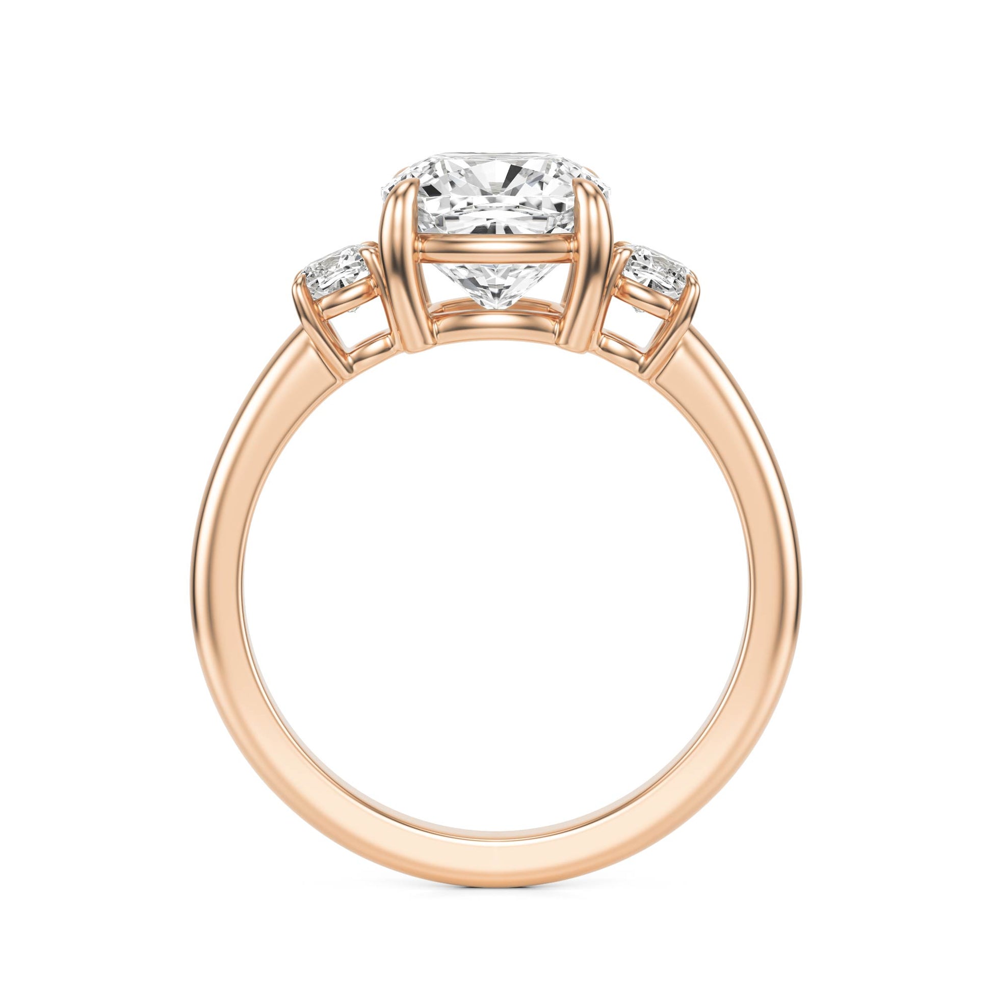 Diamond Cushion Trio 14K Rose Gold