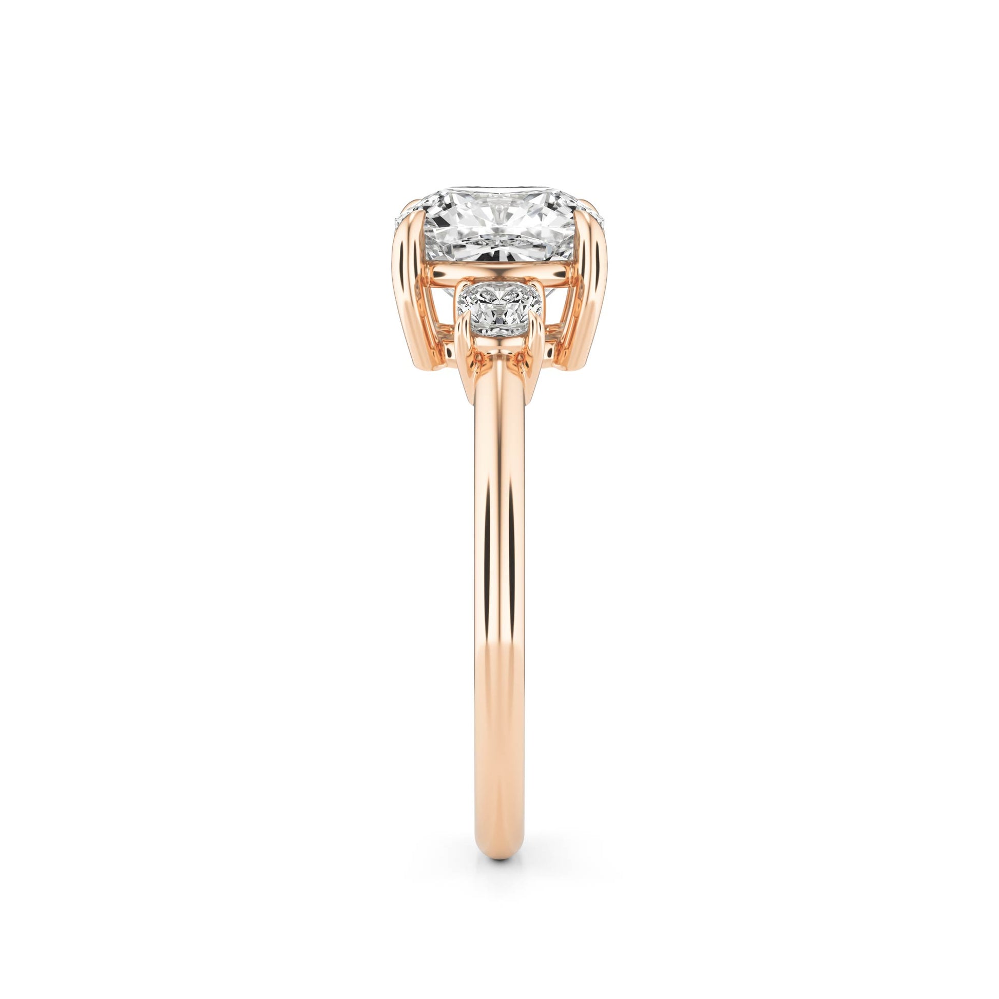 Diamond Cushion Trio 14K Rose Gold