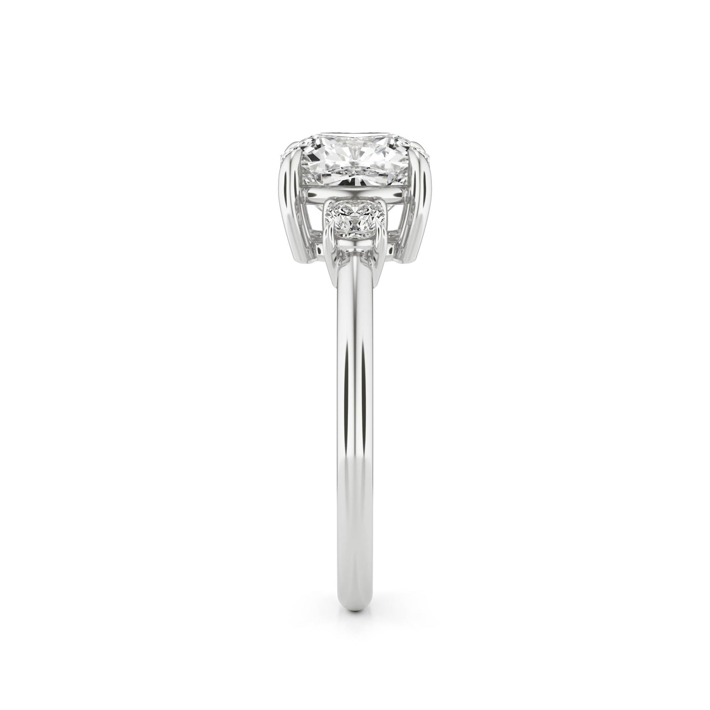 Diamond Cushion Trio 14K White Gold