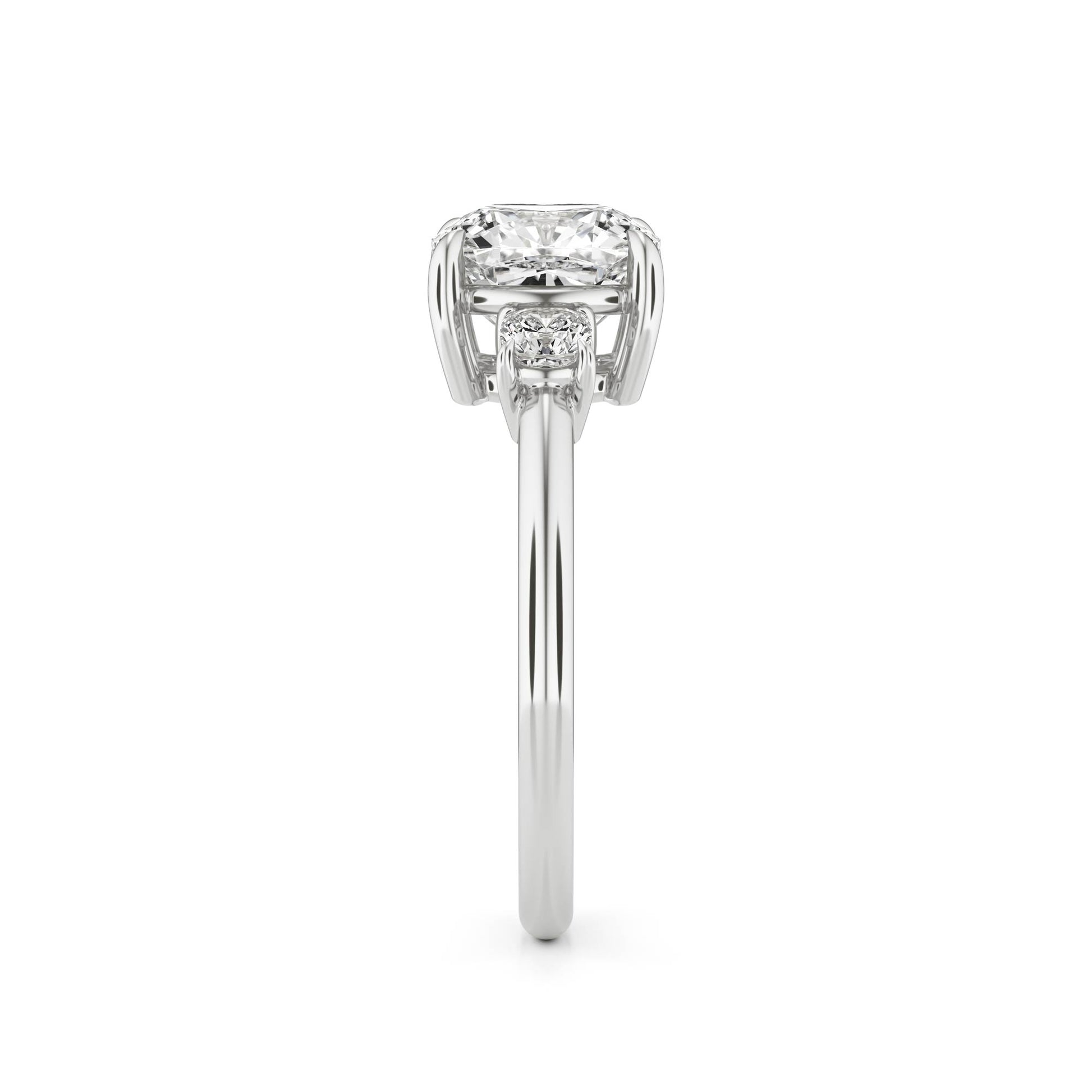 Diamond Cushion Trio 14K White Gold