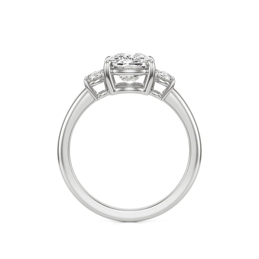Elongated Cushion Diamond Trio 14k white gold