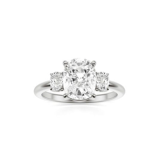Elongated Cushion Diamond Trio 14k white gold