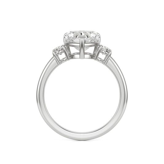 Heart Diamond Trio 14K White Gold