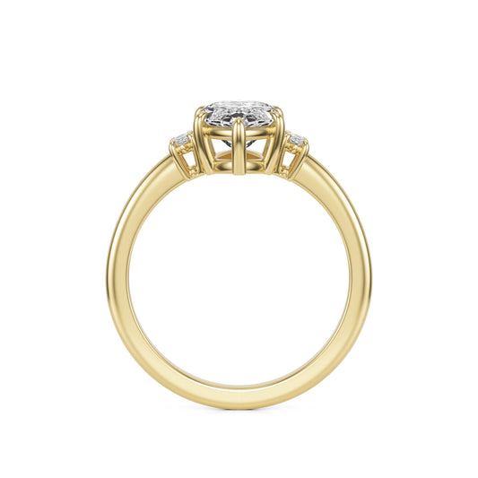 Marquise Diamond Trio 14K Yellow Gold