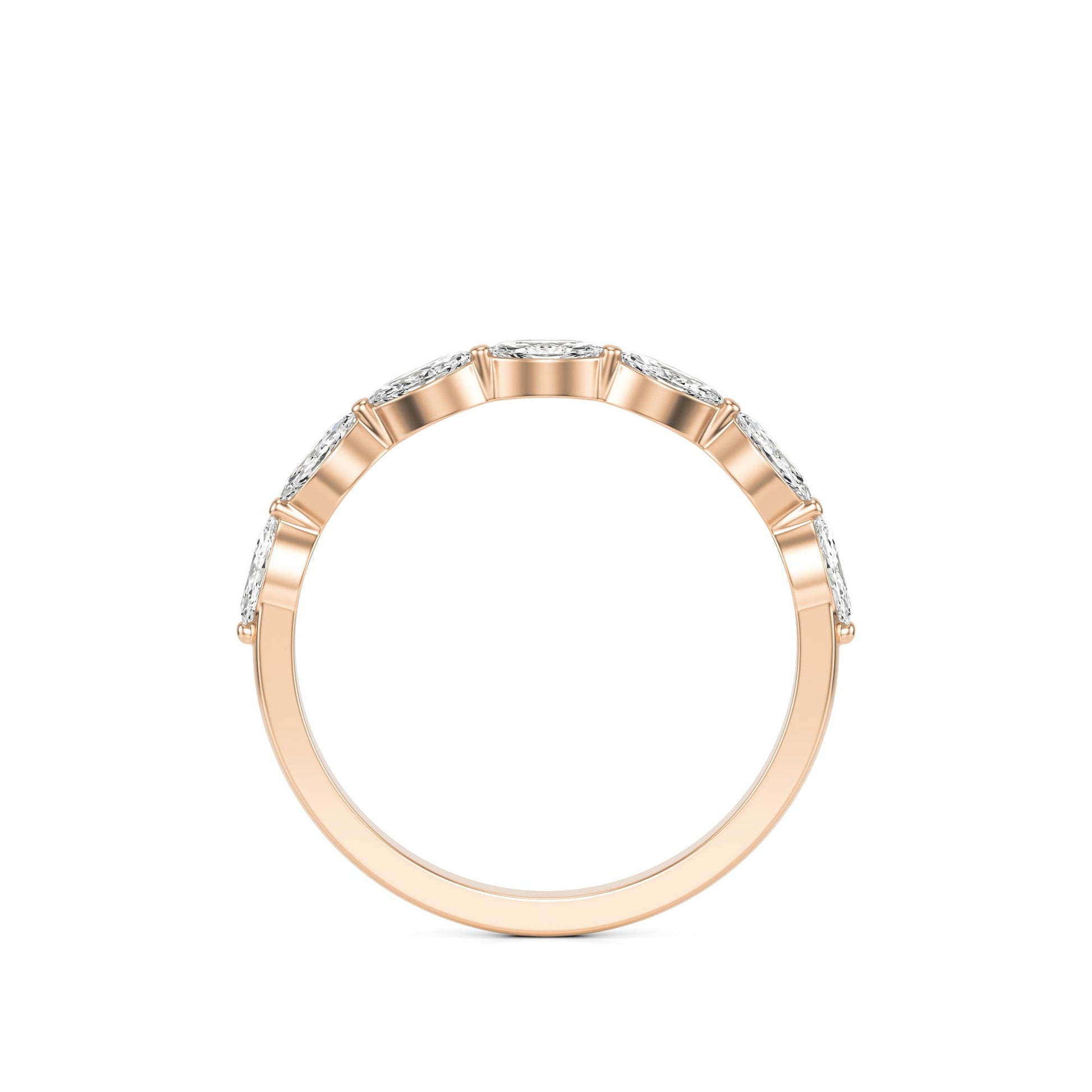 Marquise Moissanite Shared Prong 14K Rose Gold