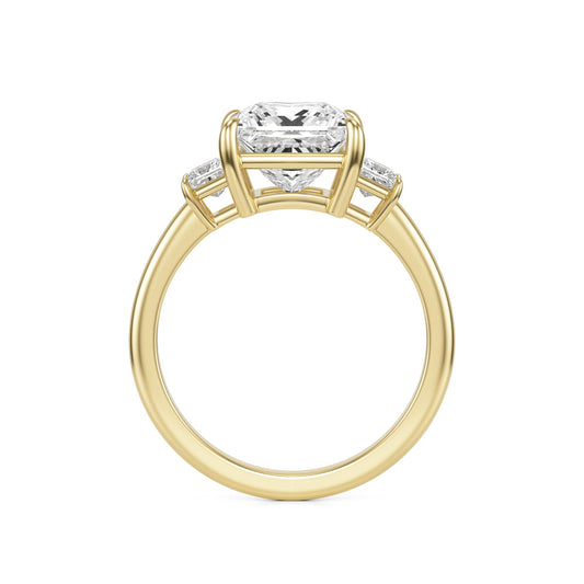 Princess Diamond Trio 14K Yellow Gold