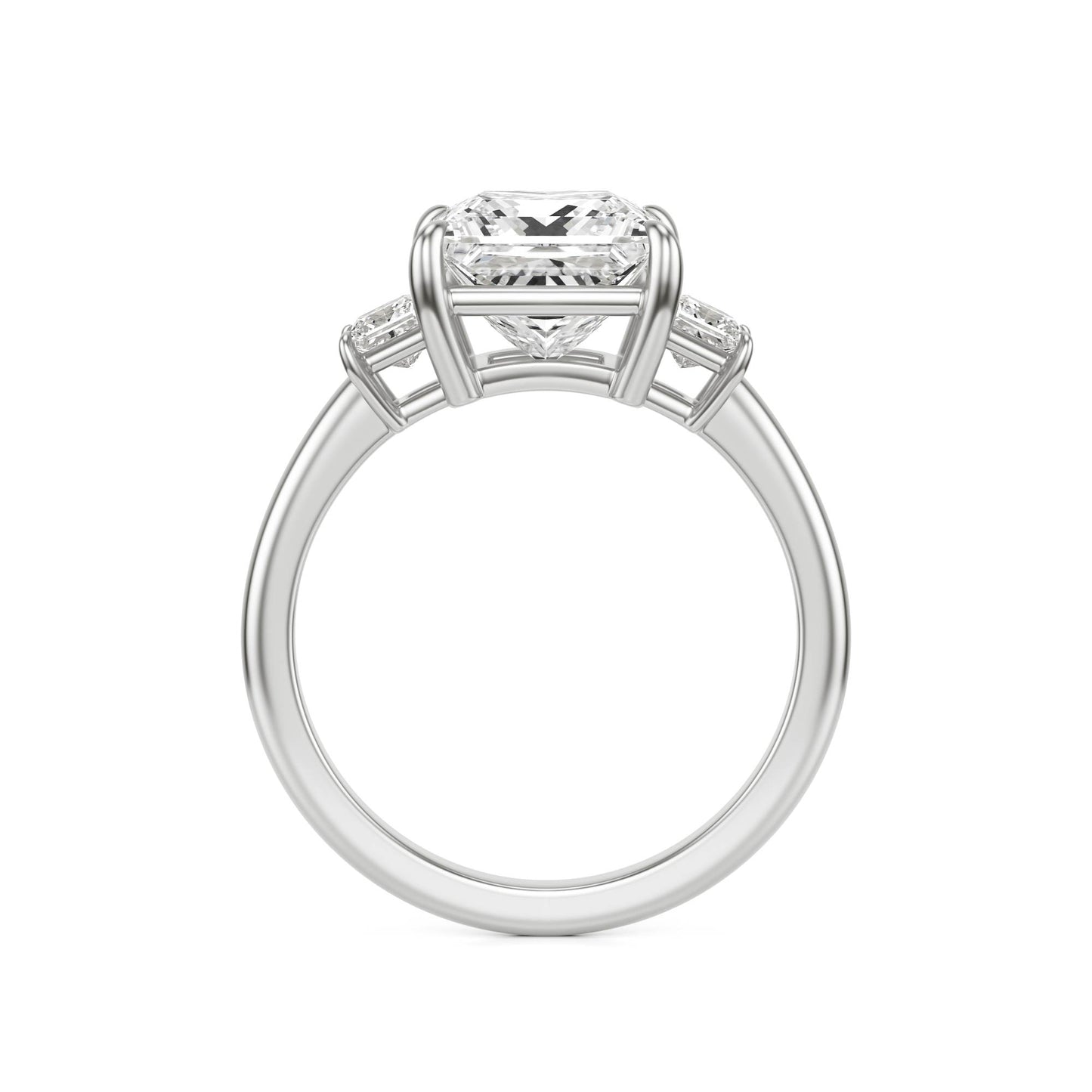 Princess Moissanite Trio Platinum