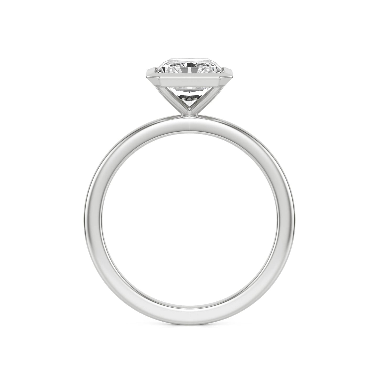 Radiant Diamond Bezel Platinum