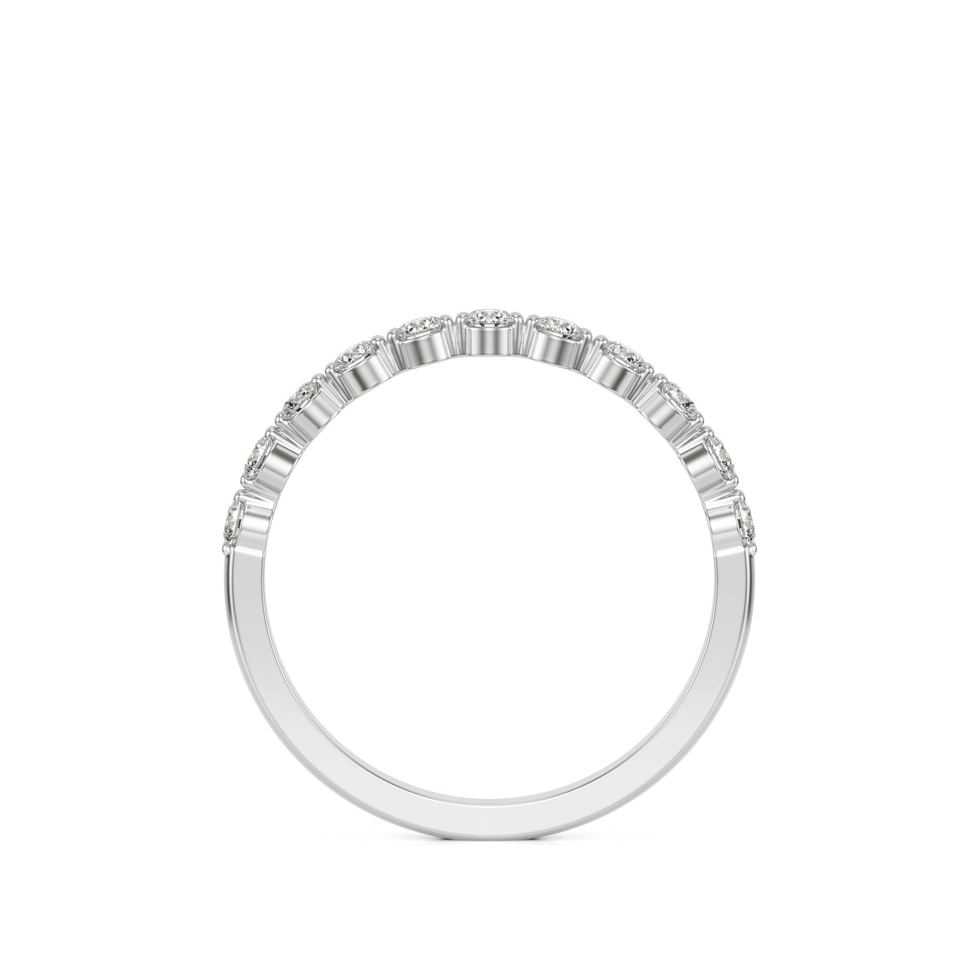 Round Bubble Ring platinum