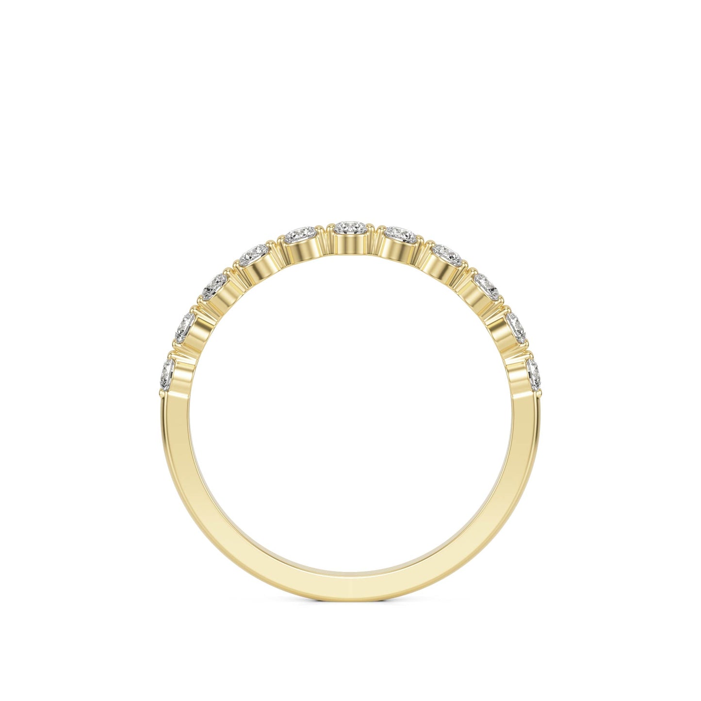 Round Bubble Ring 14k Yellow gold