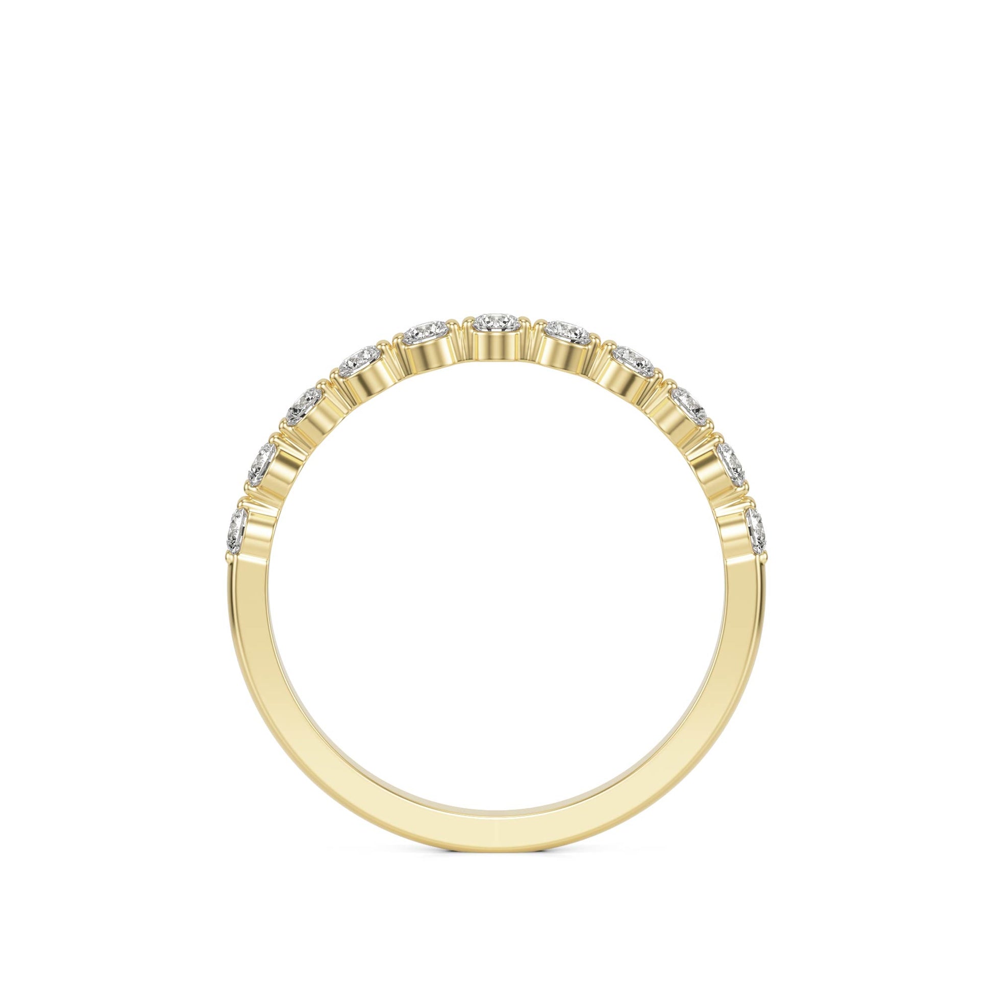 Round Bubble Ring 14k Yellow gold