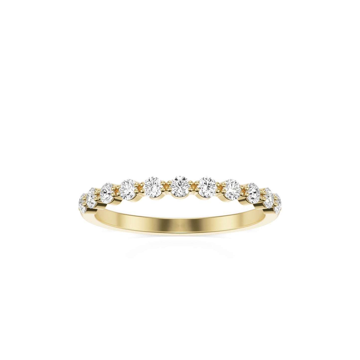 Round Bubble Ring 14k Yellow gold
