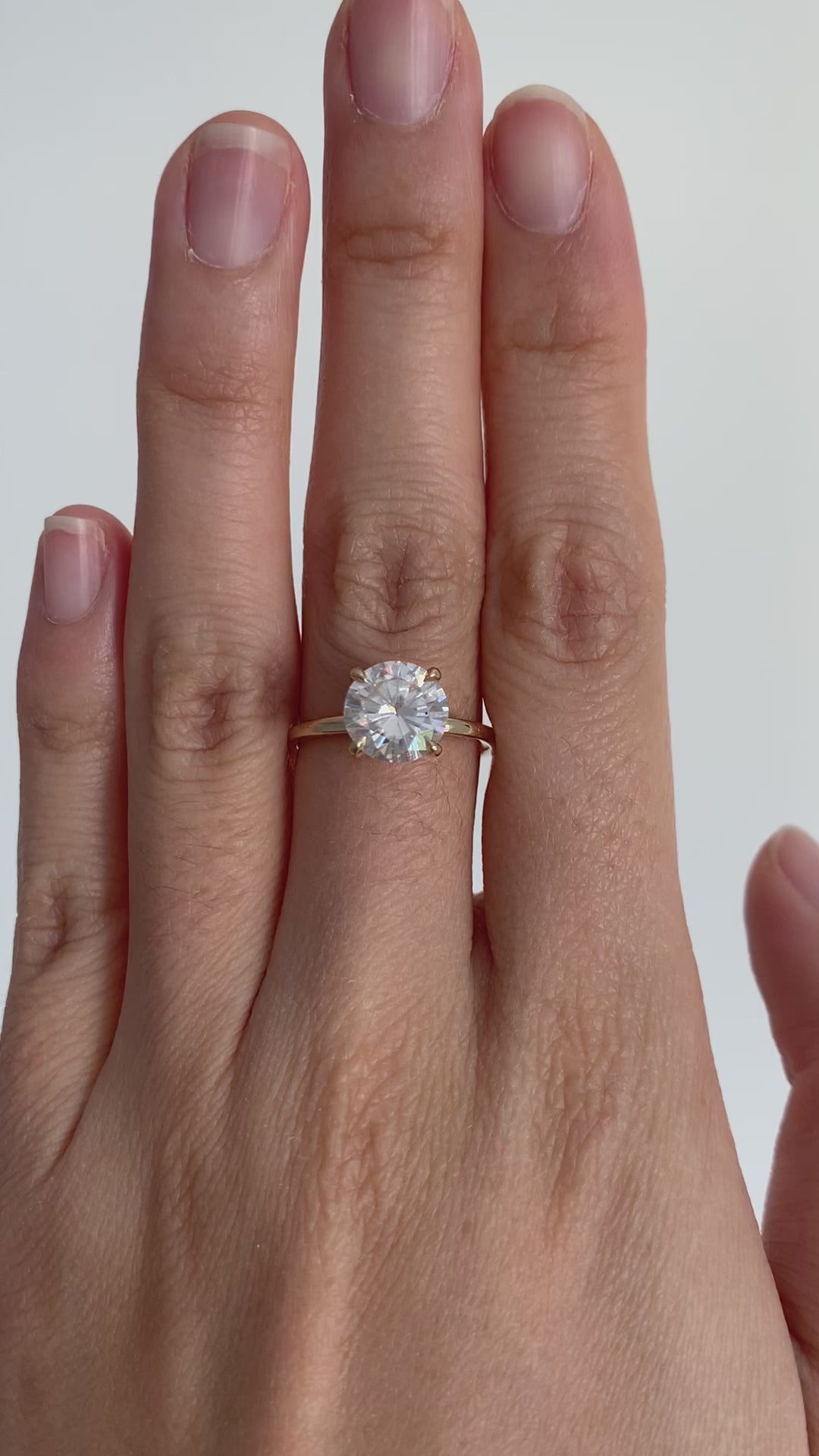 2.20ct 8.5mm Round Diamond 14k White Gold Four Prong