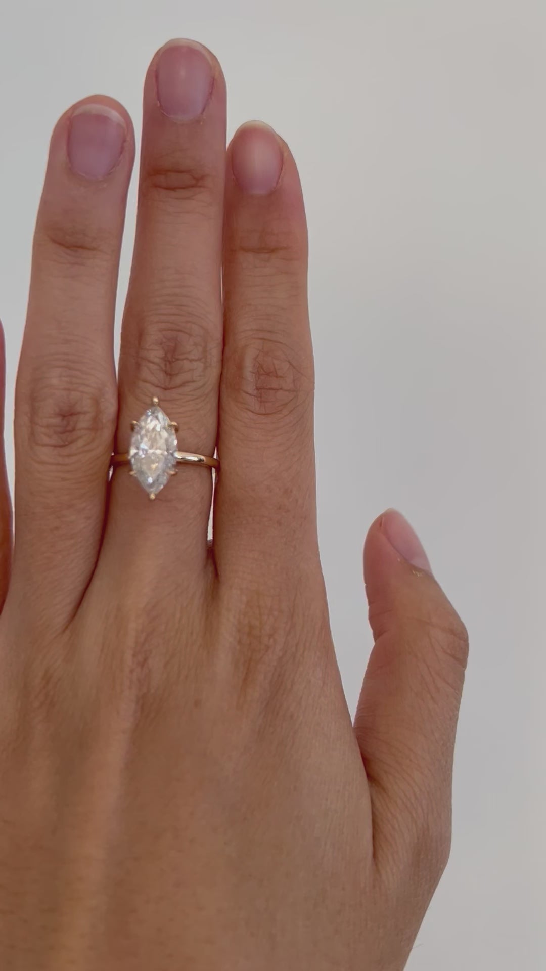 2.20ct 13x6.5mm Marquise Moissanite 14k Yellow Gold Plain
