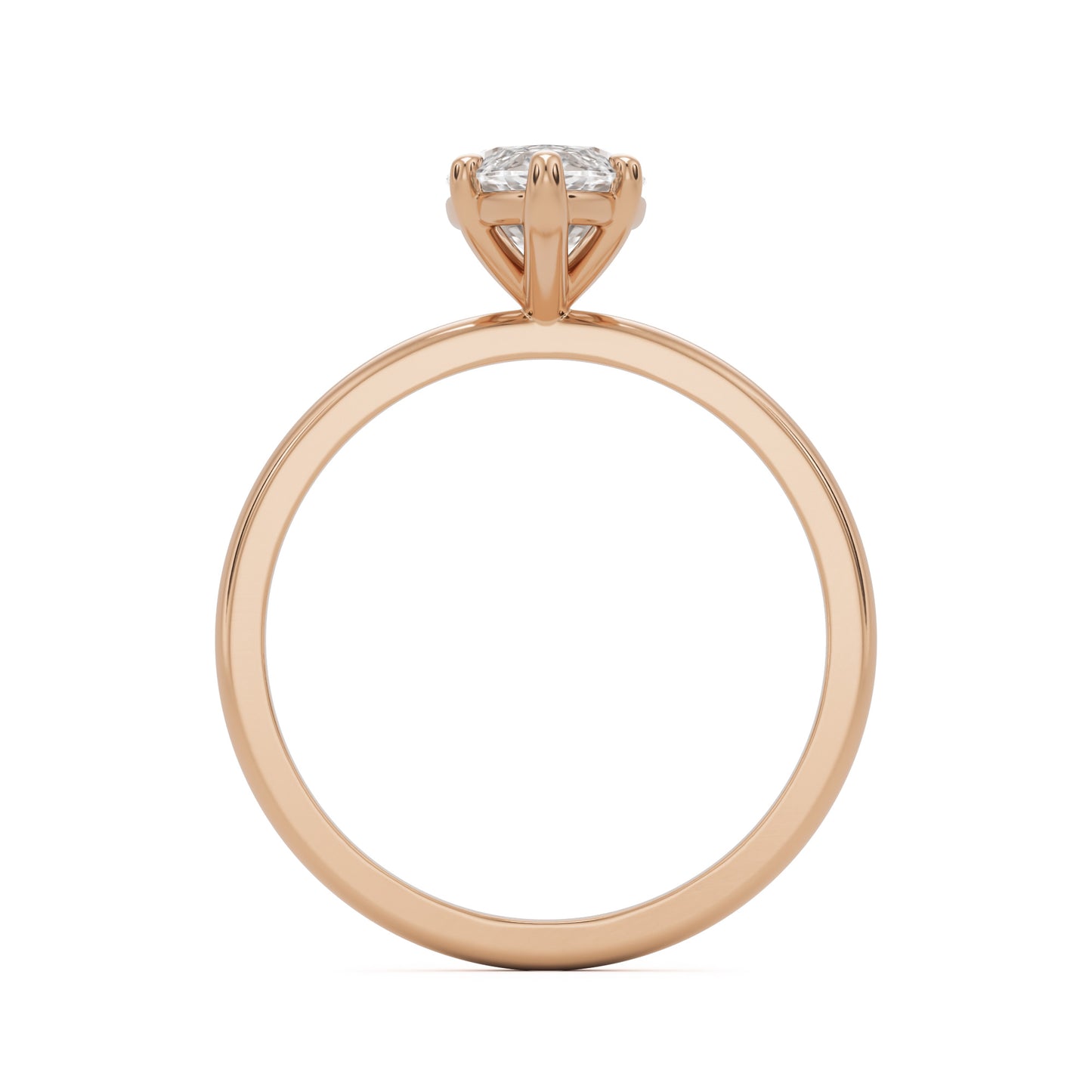 marquise moissanite plain 14k rose gold