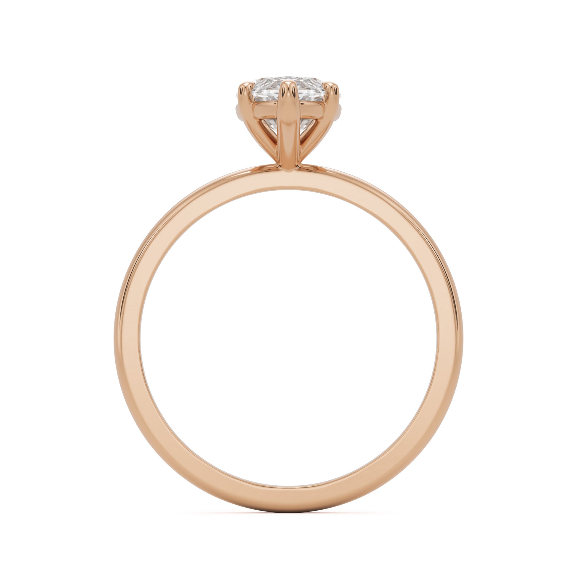 marquise moissanite plain 14k rose gold