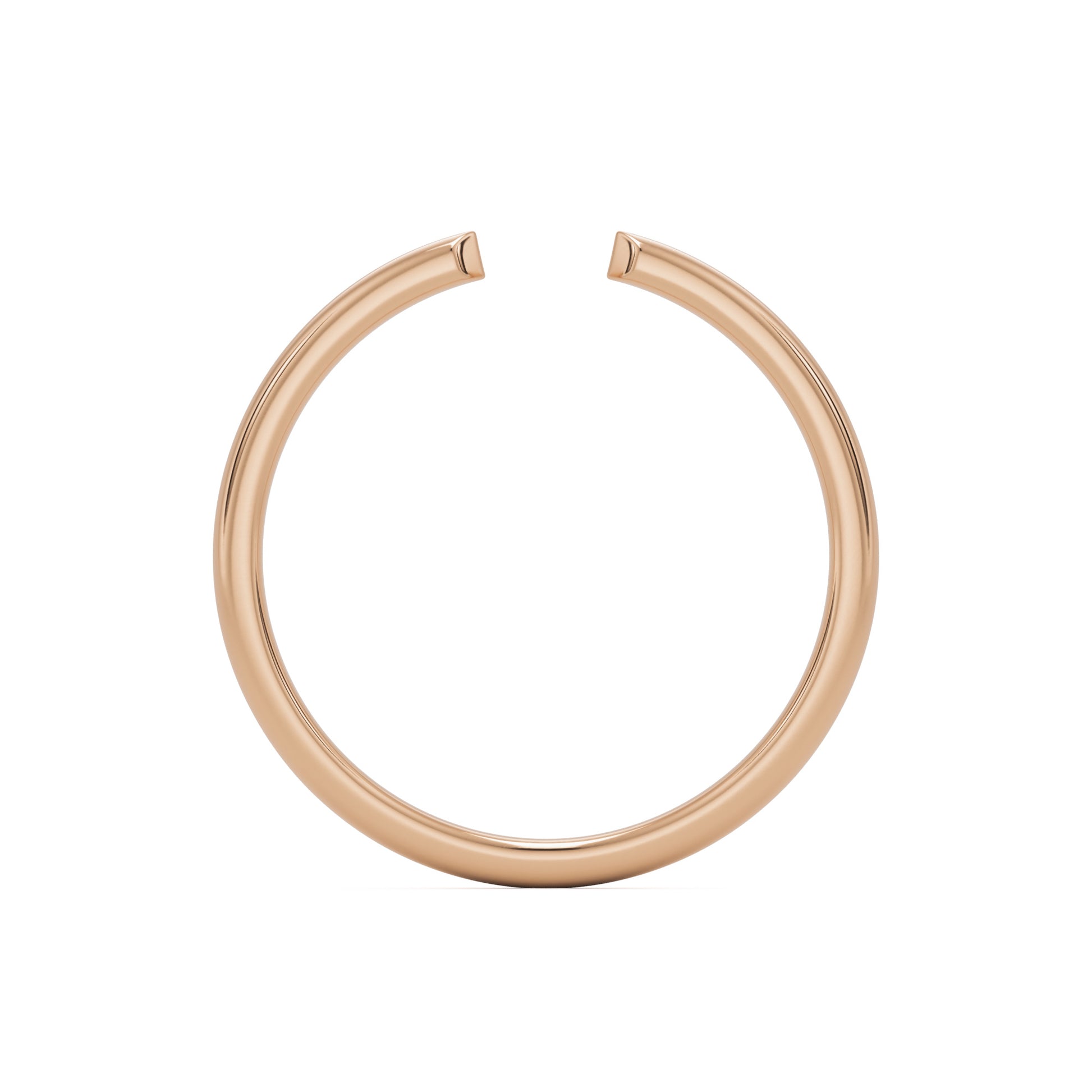 open plain 14k rose gold