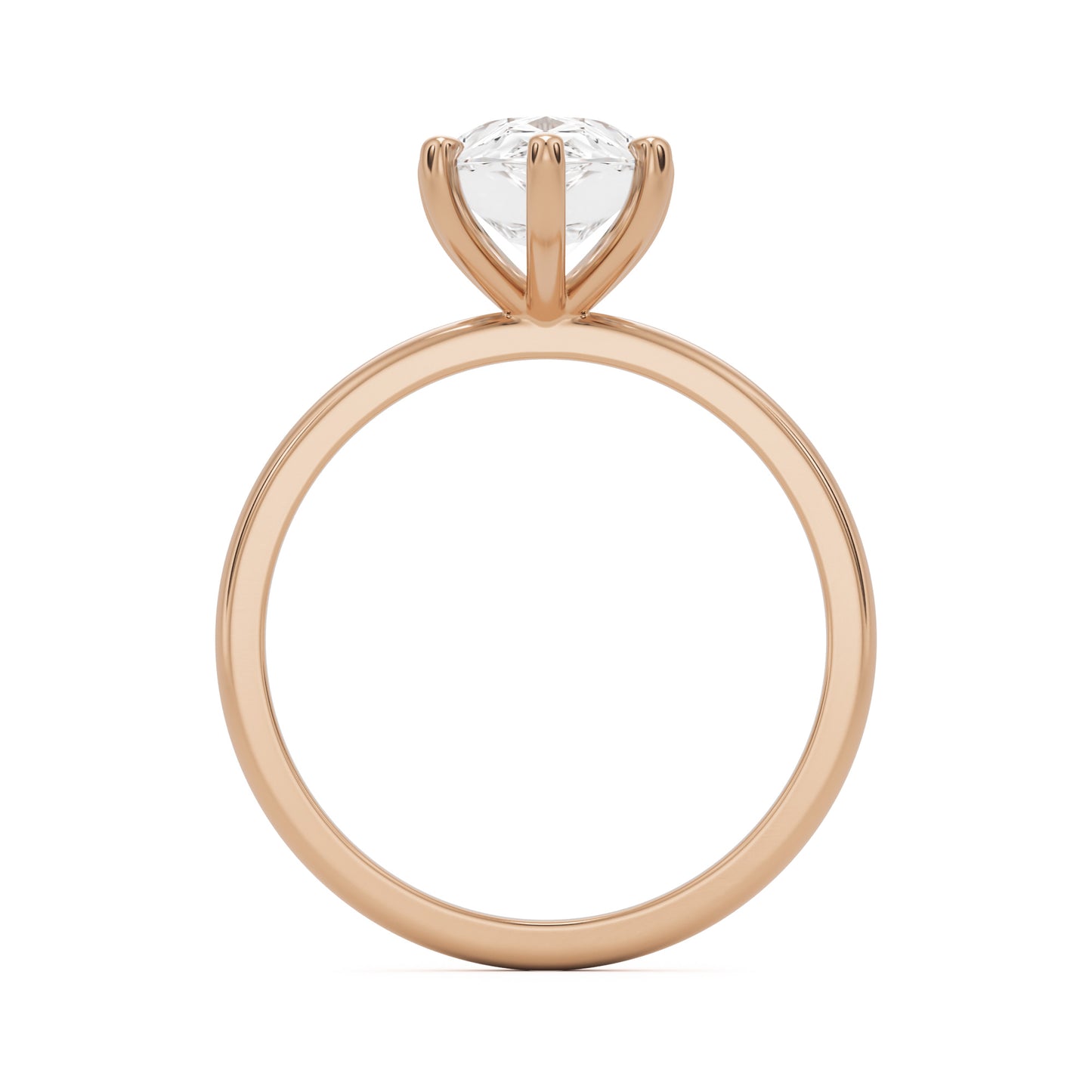 pear solitaire 14k rose gold