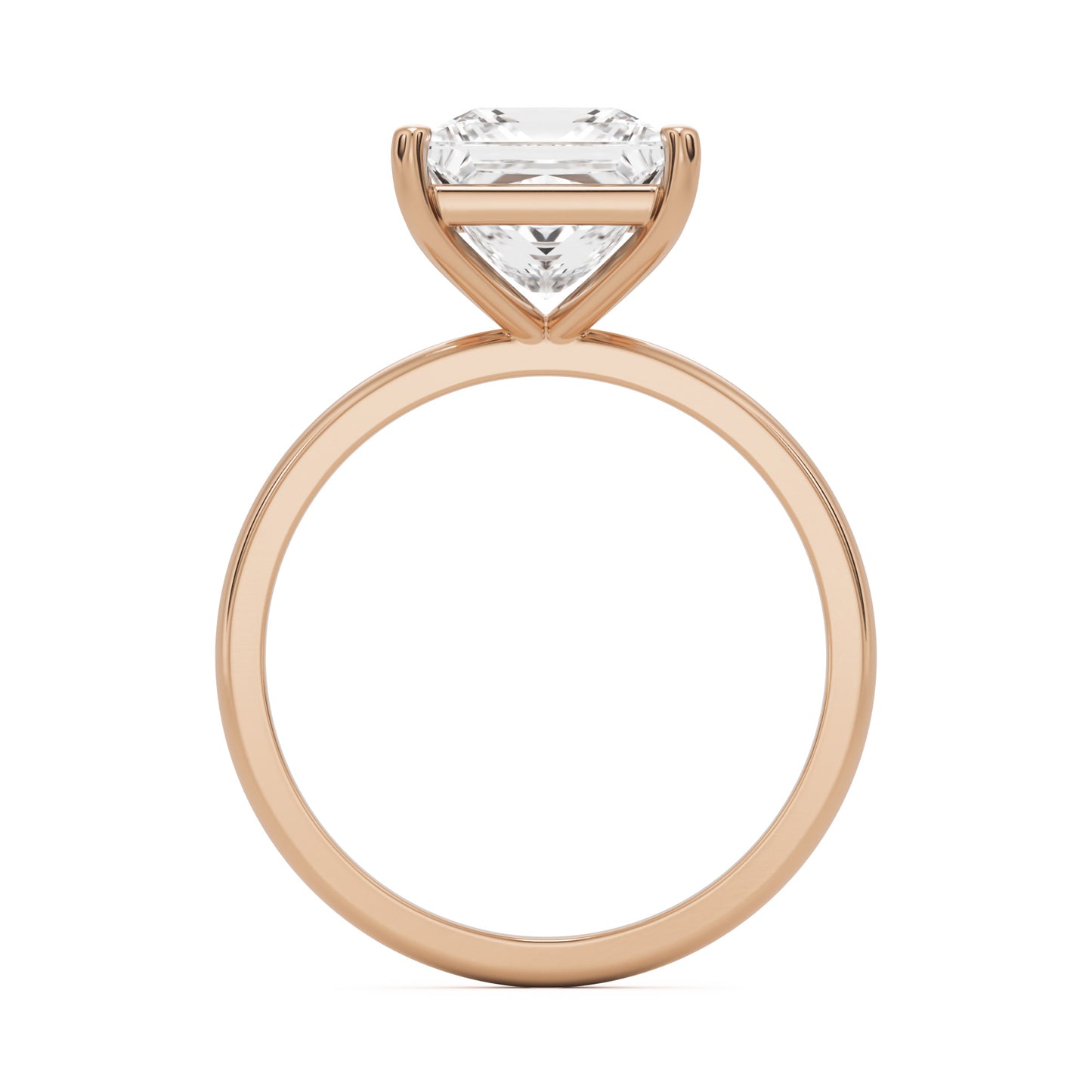 princess plain 14k rose gold