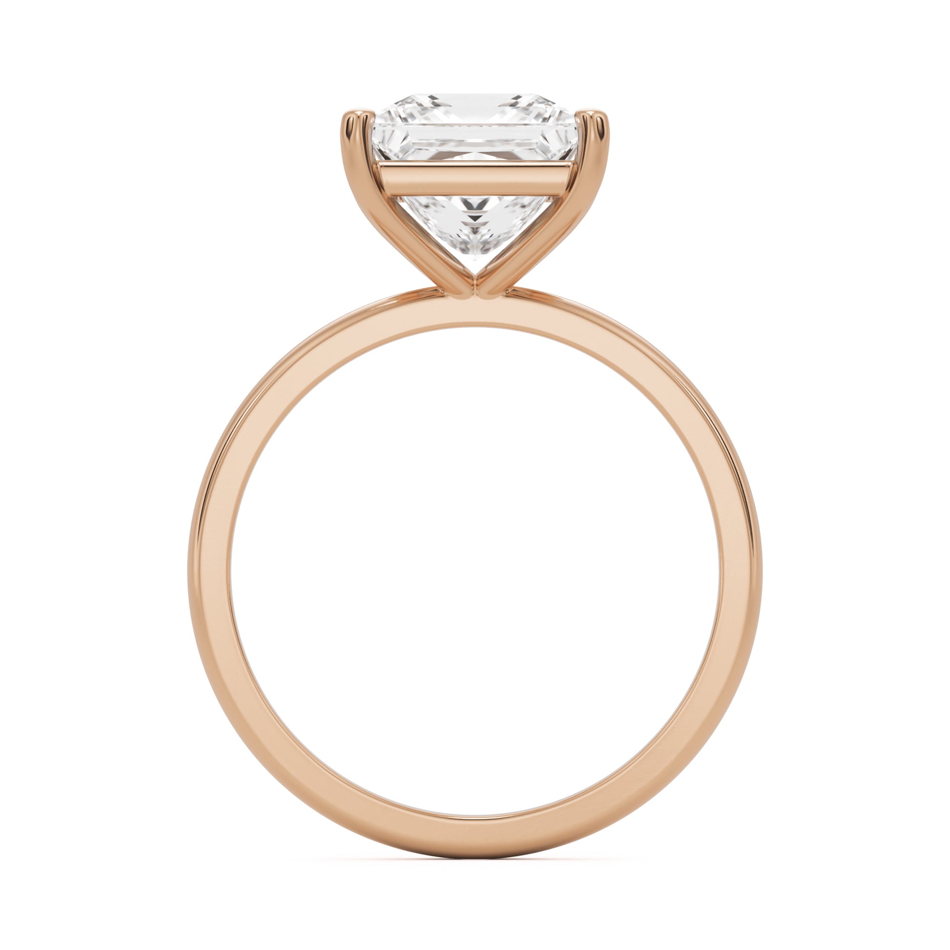 princess plain 14k rose gold