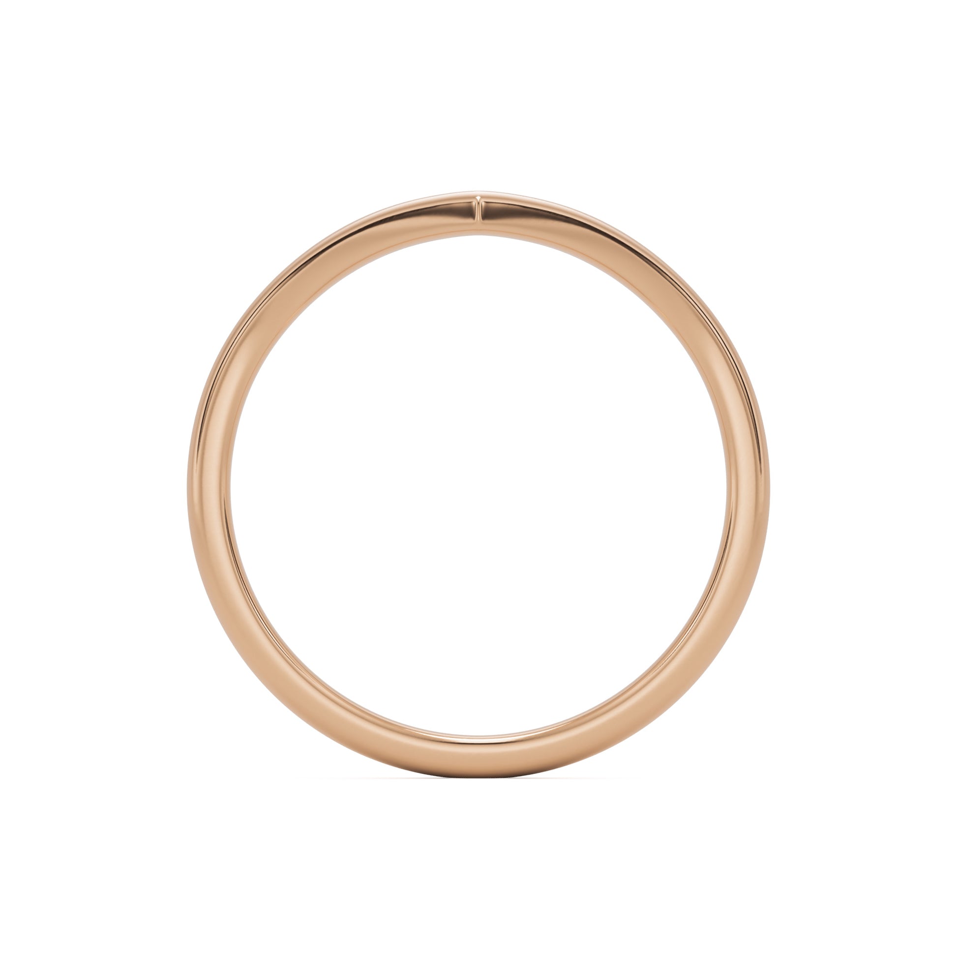soft point wedding band 14k rose gold