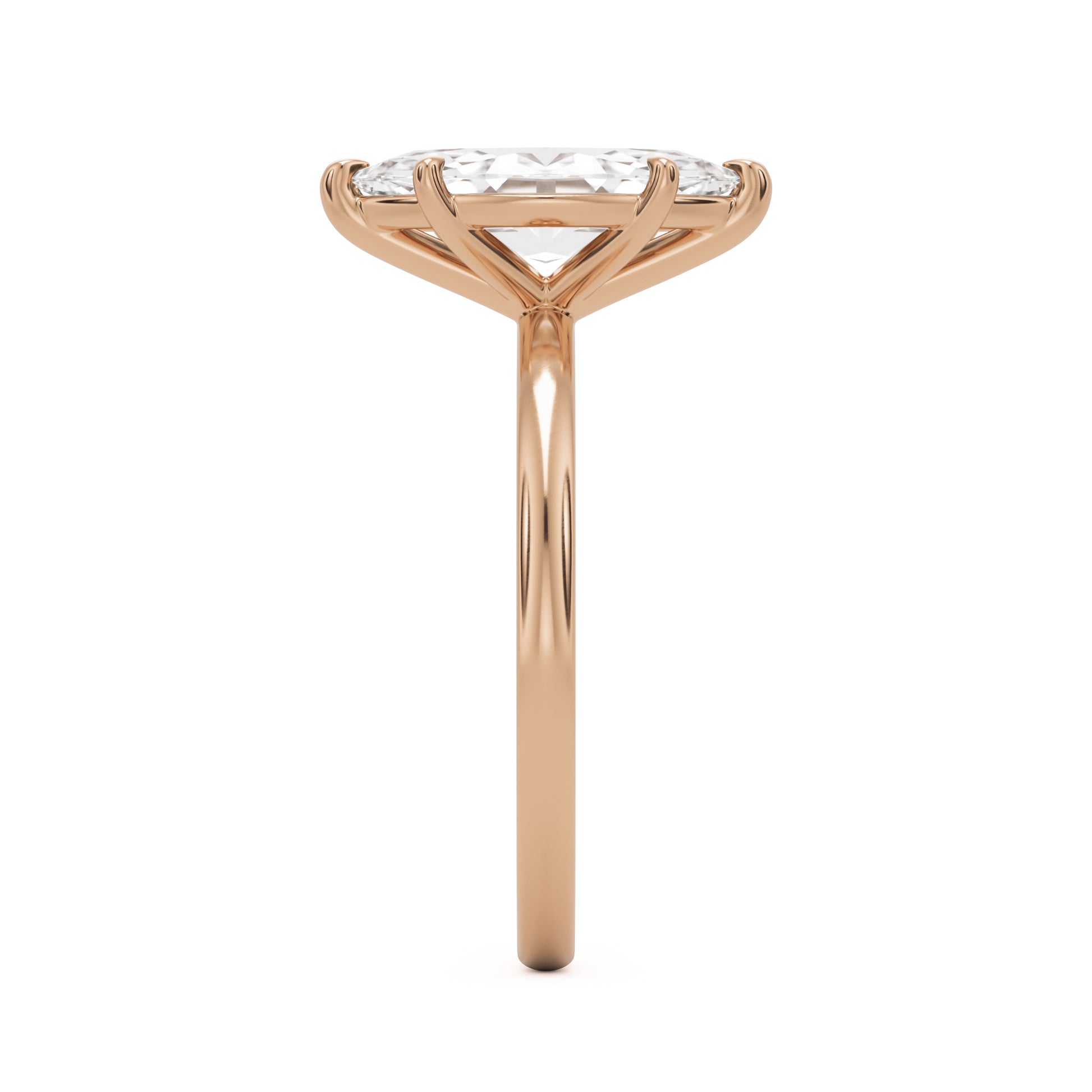 marquise moissanite plain 14k rose gold