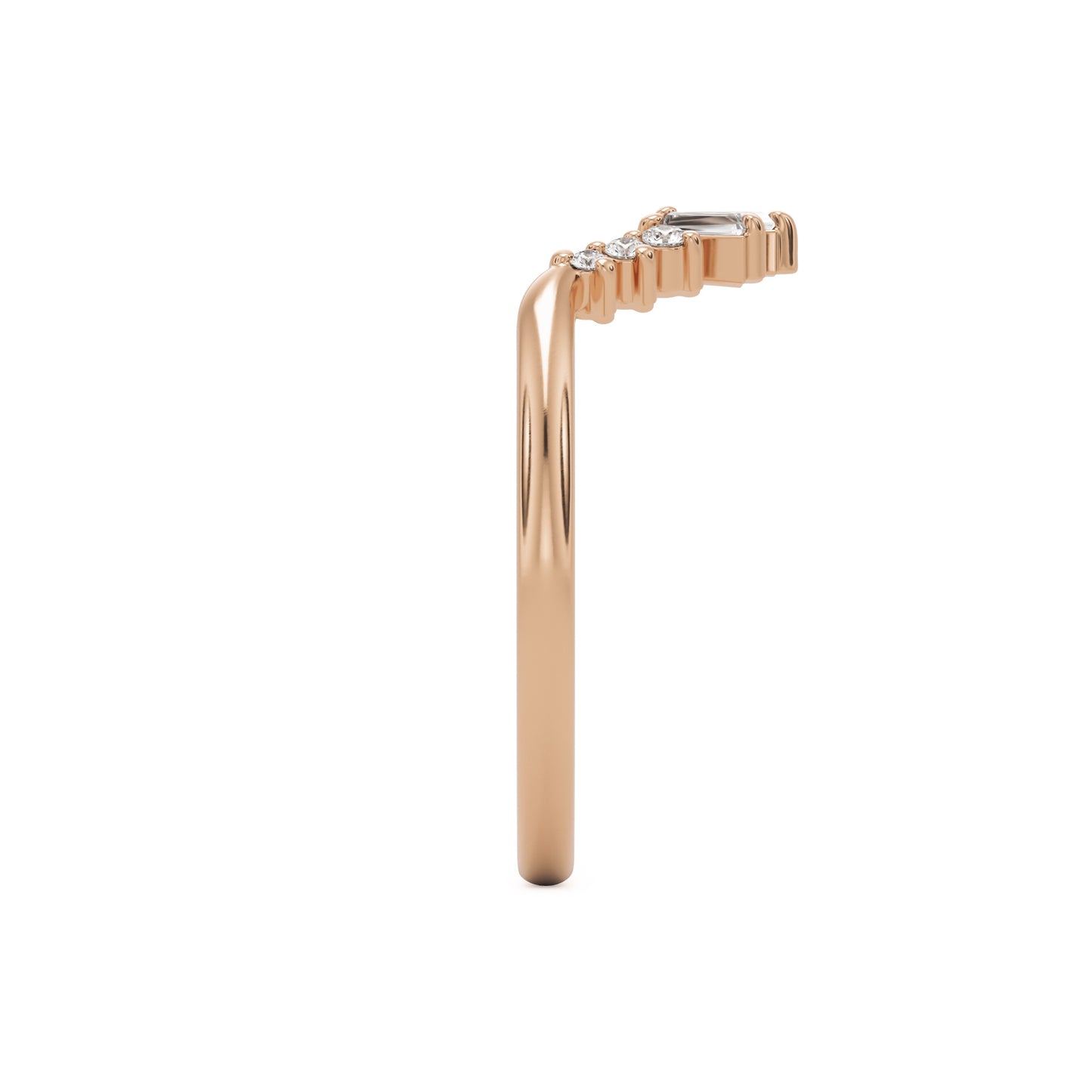 the baguette tiara 14k rose gold