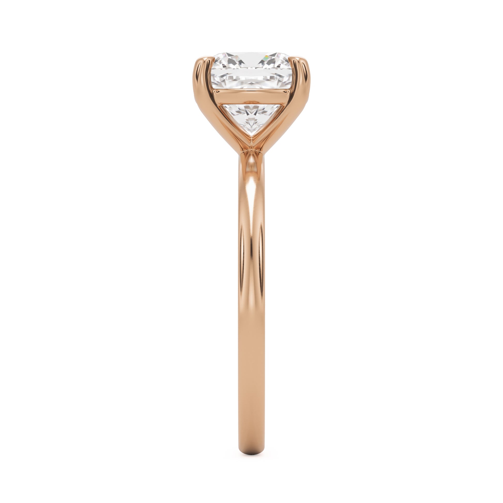 cushion solitaire 14k rose gold