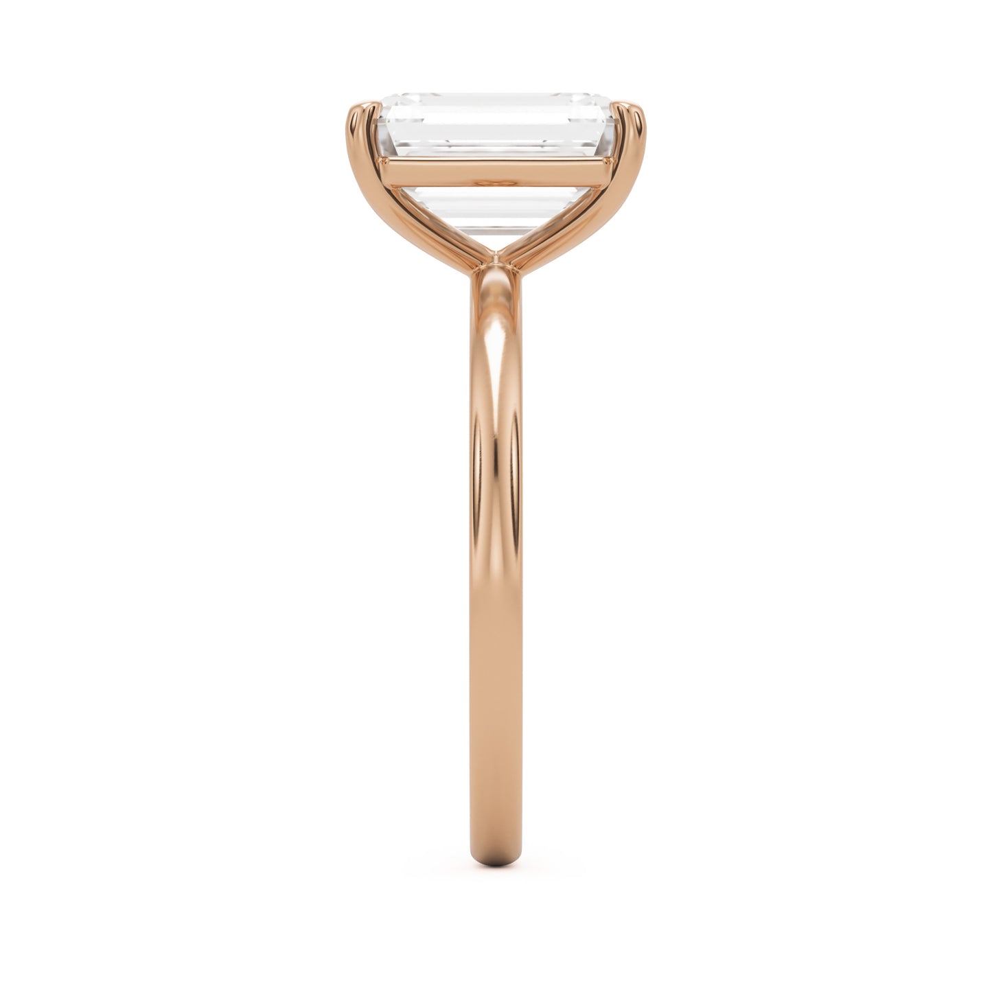 emerald solitaire 14k rose gold