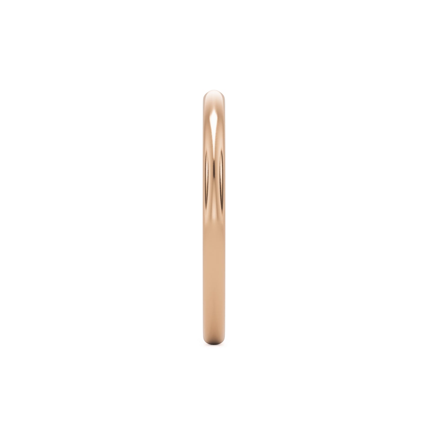 open plain 14k rose gold