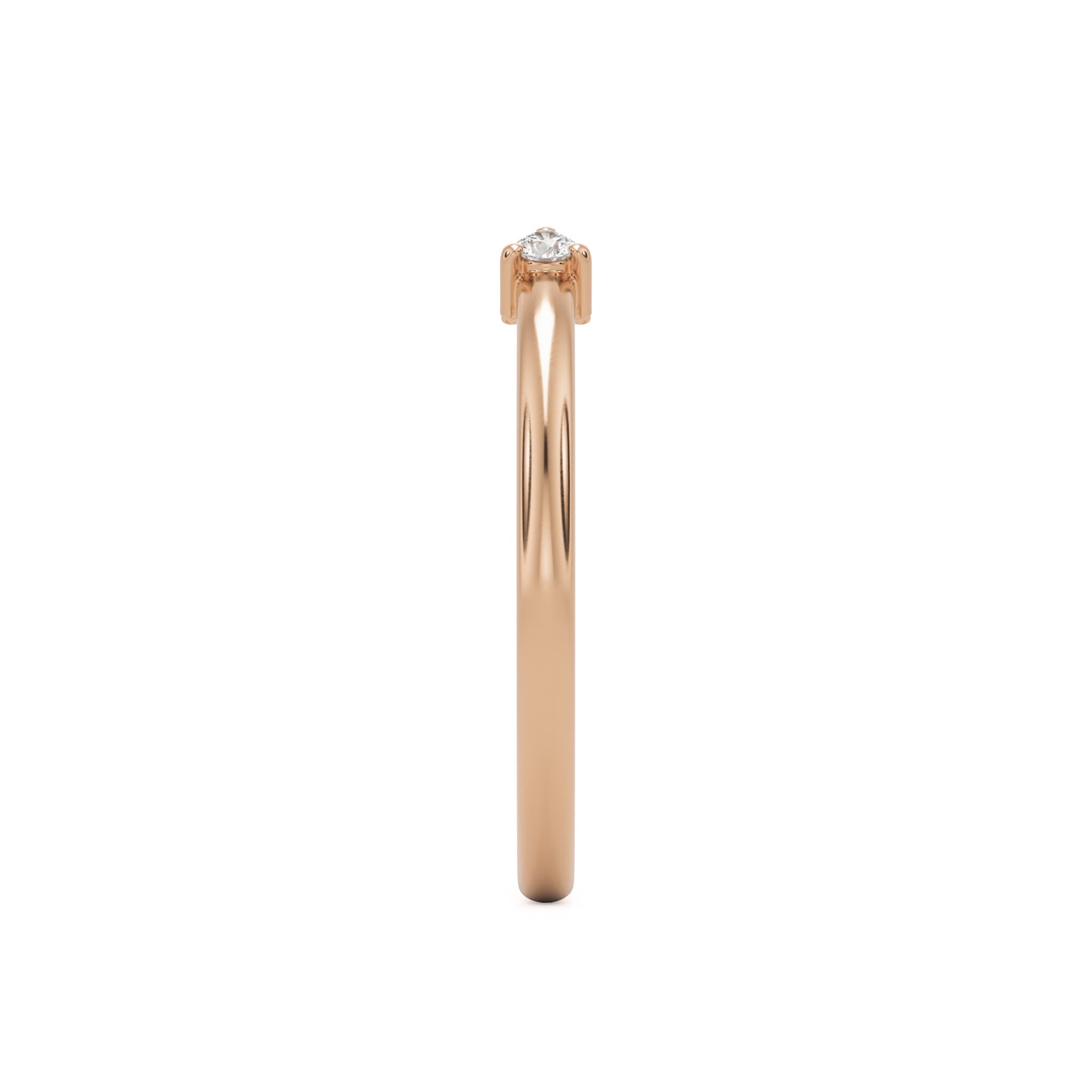 the open two stone wedding band 14k rose gold