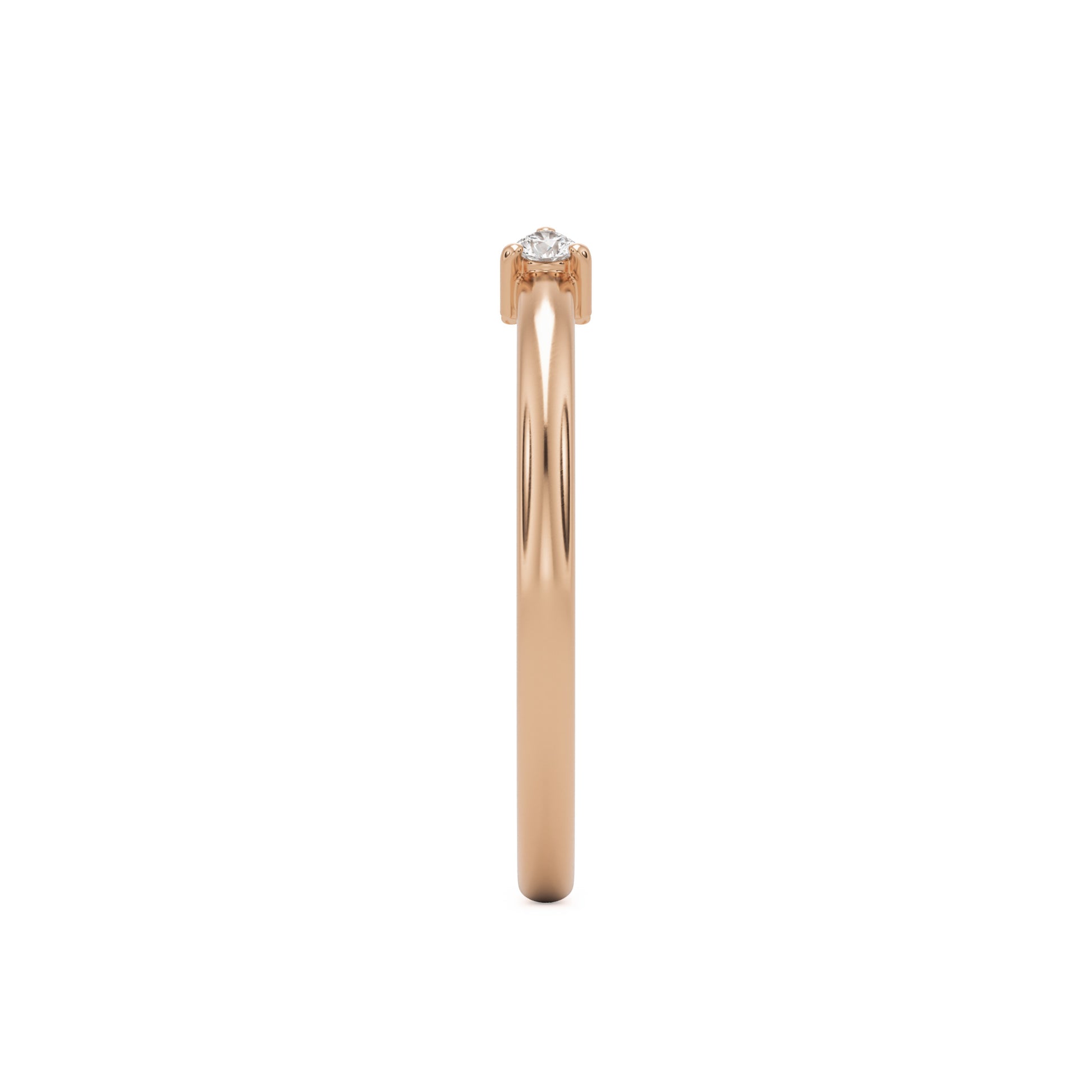 the open two stone wedding band 14k rose gold