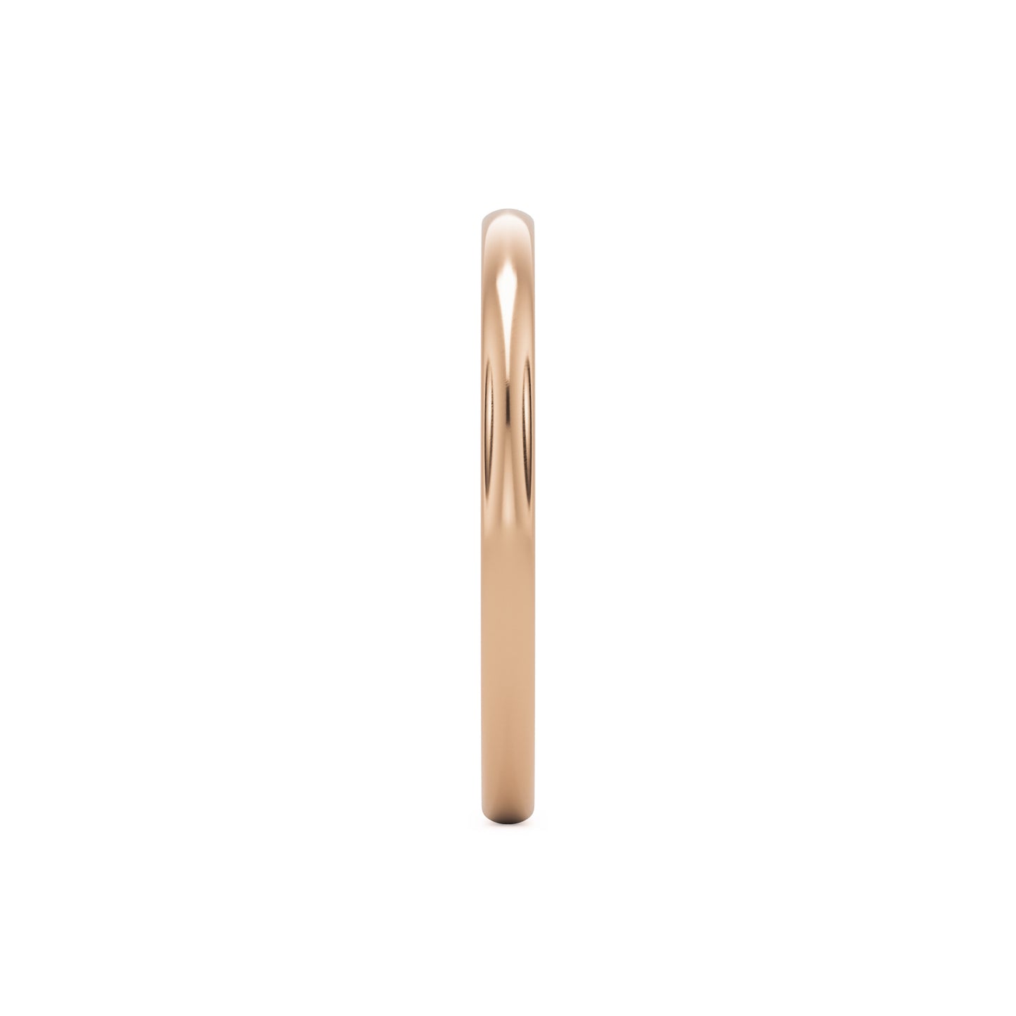 plain wedding band 14k rose gold