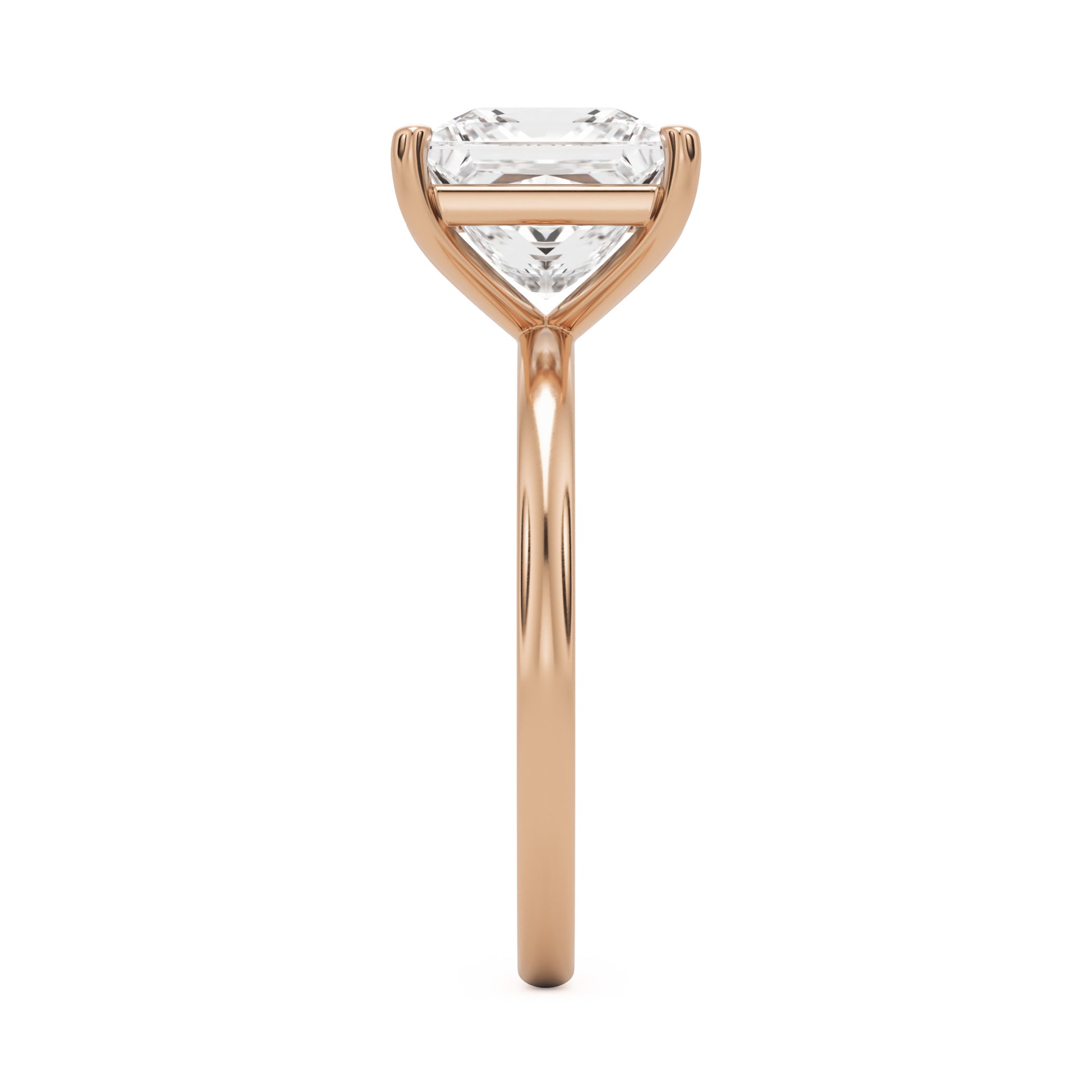 princess plain 14k rose gold