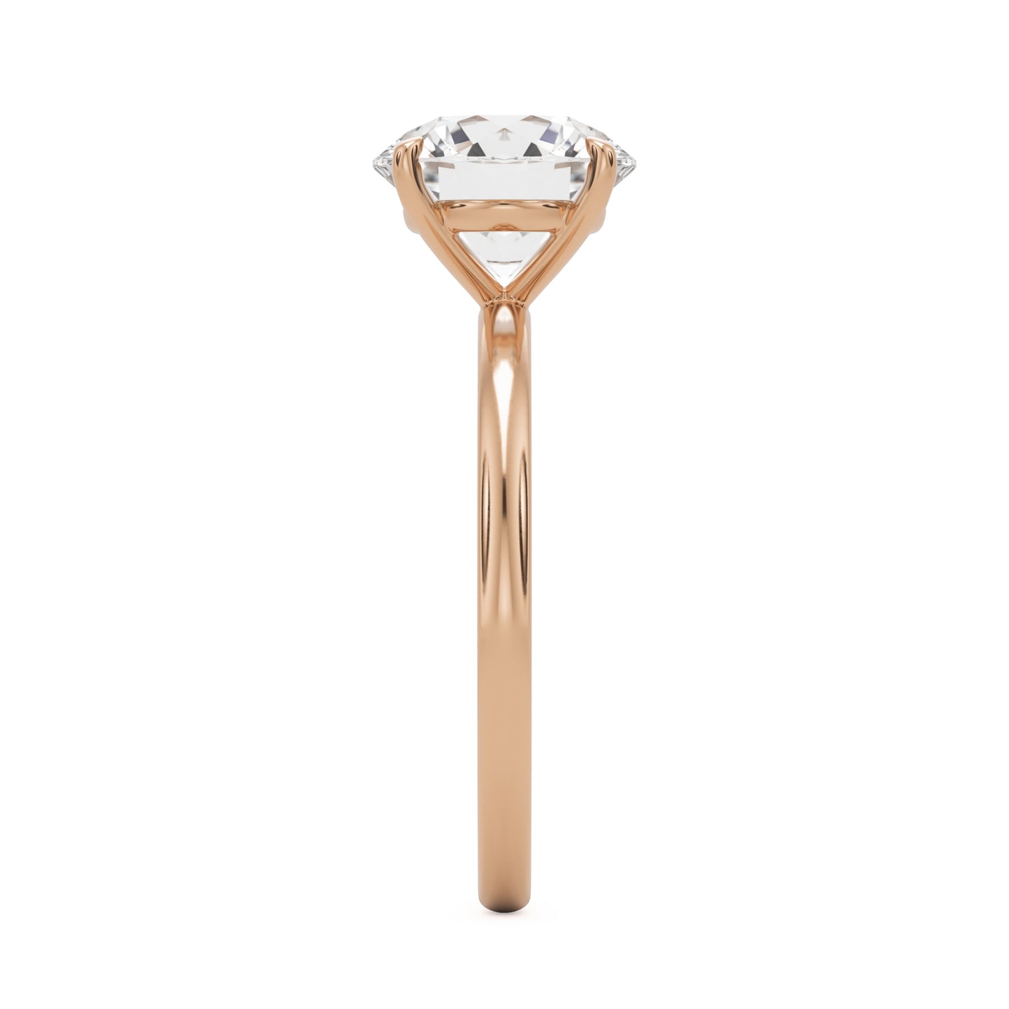 round solitaire 14k rose gold