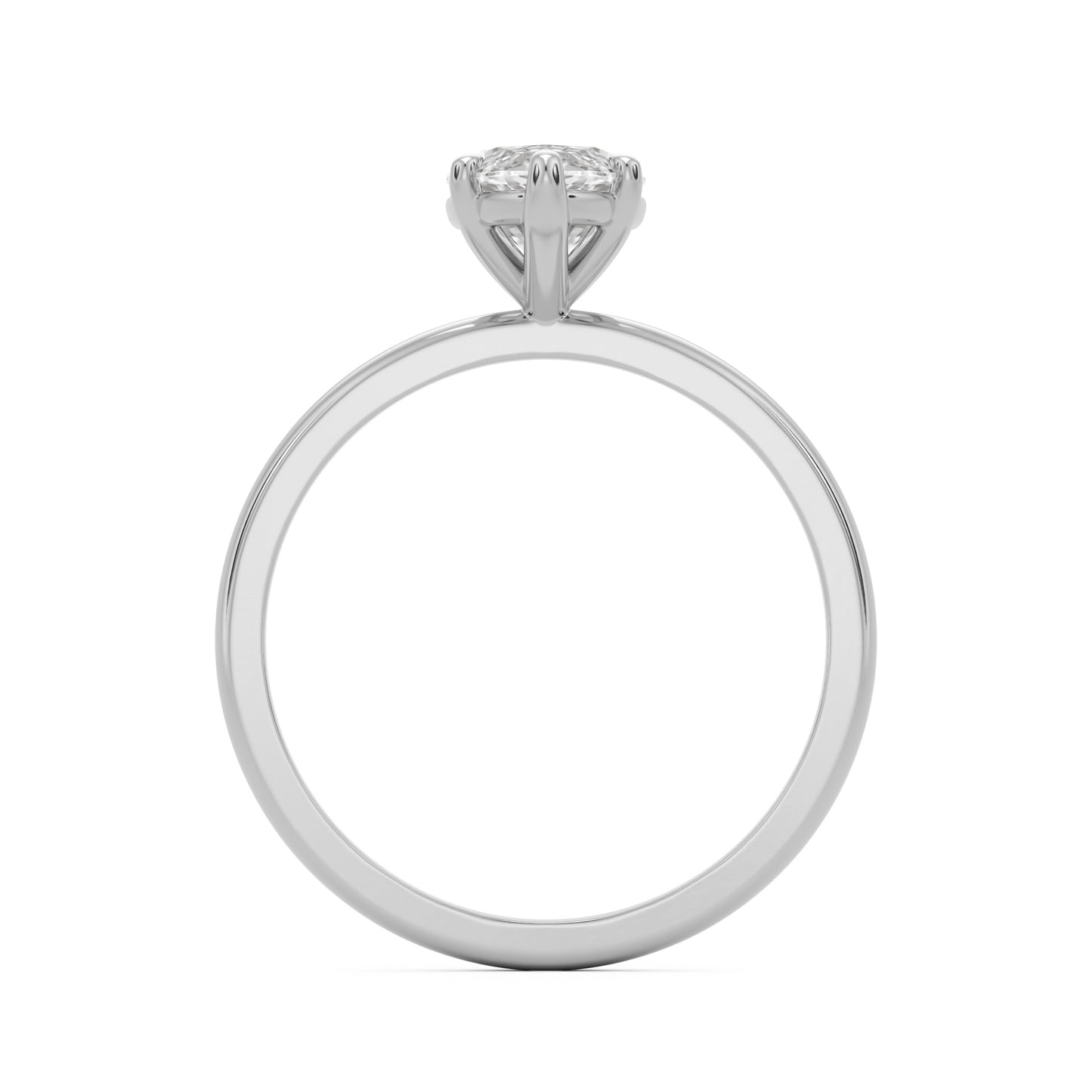 marquise moissanite plain 14k white gold