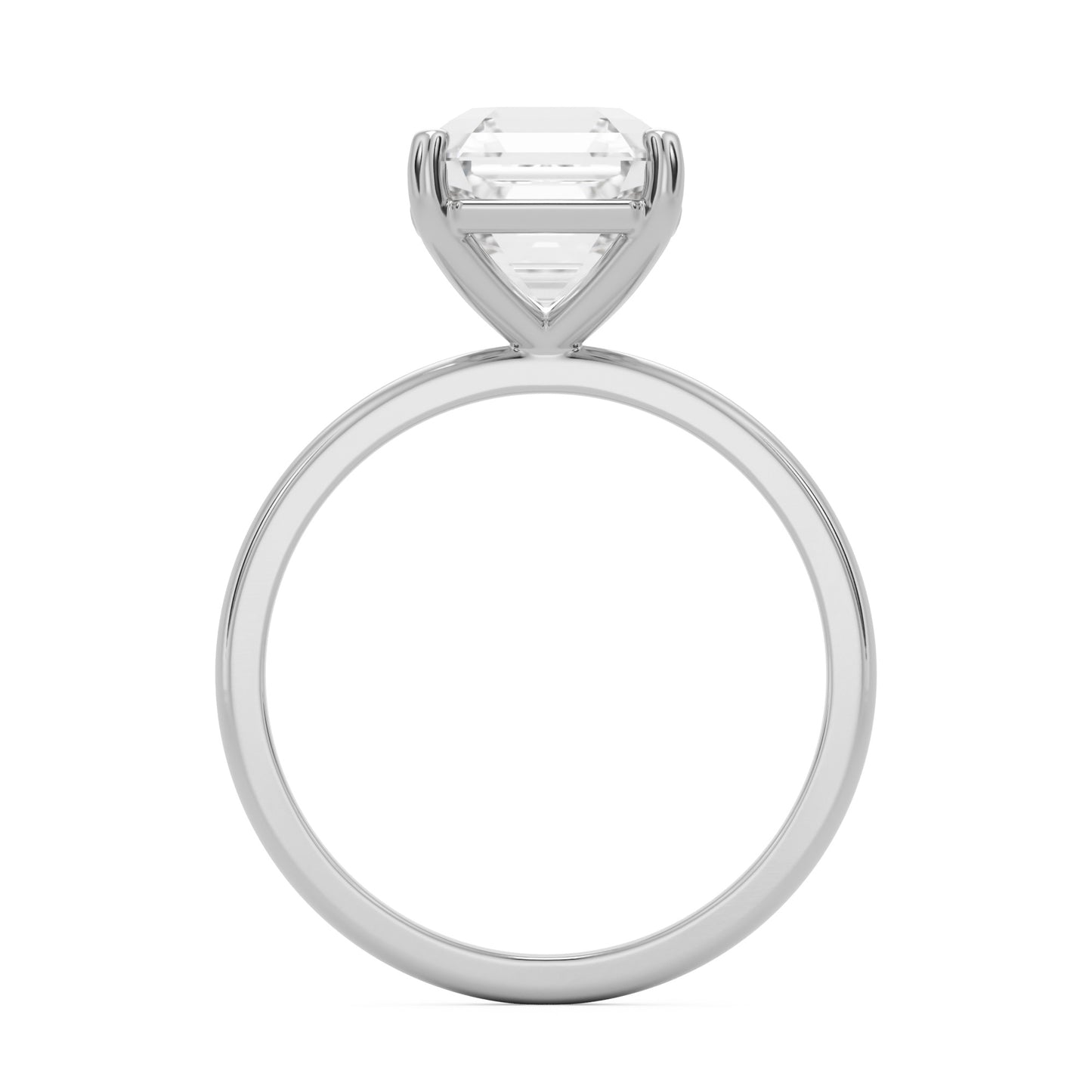 asscher plain platinum
