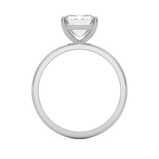 emerald solitaire 14k white gold