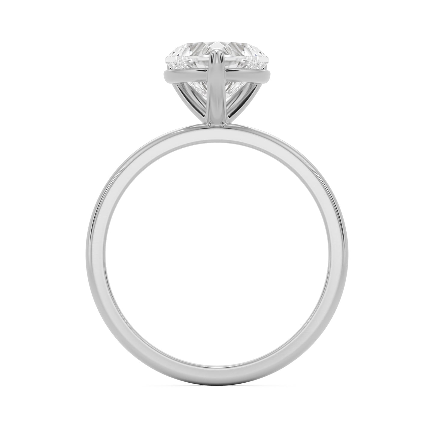 heart moissanite solitaire platinum