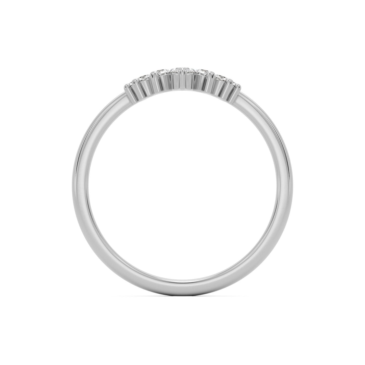 the marquise tiara wedding band 14k white gold